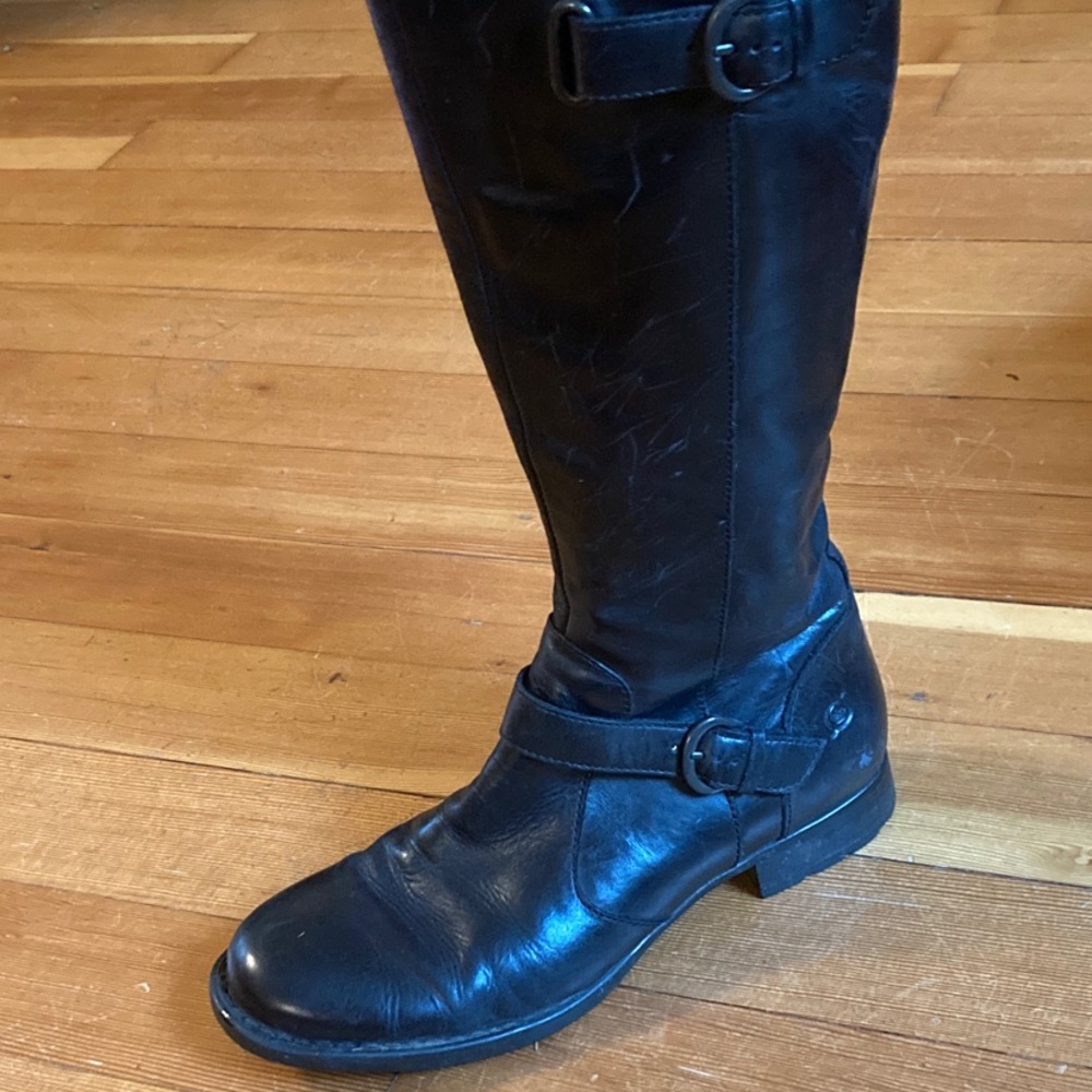 Born Black Heeled Boots